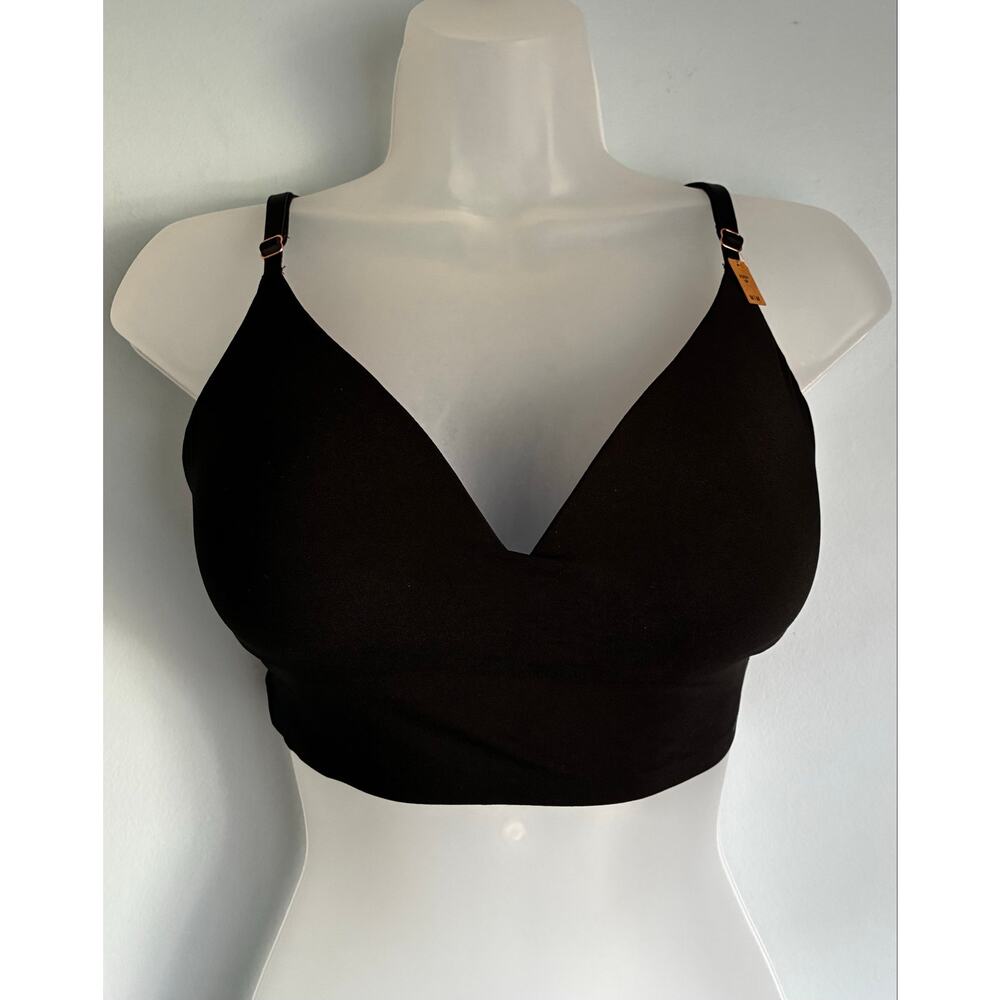 PINK Victoria's Secret Bra Wireless Push Up Black Medium